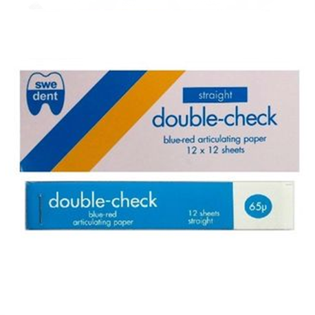 Swedent Double Check Articulating Paper Straight (Blue-Red)